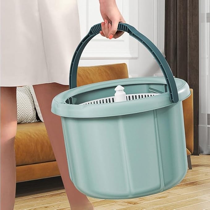 Single Bucket Rotating Mop Set Dry and Wet Dual-Purpose Telescopic