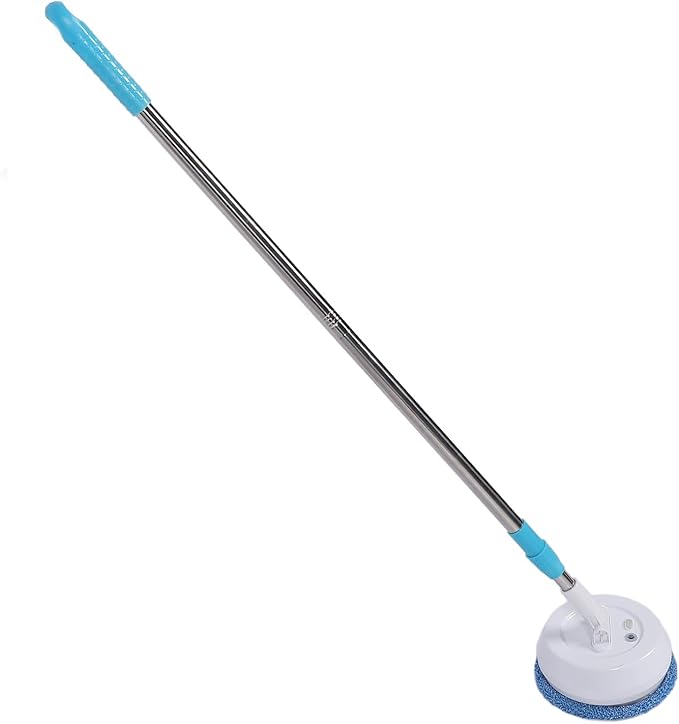 Cordless Electric Mop Cordless Power Mop with Flexible Head and Telescoping Rod Powerful Spin Cleaning for Floor Window Ceiling Includes 6Pcs Accessories for Home Use (Style 2)