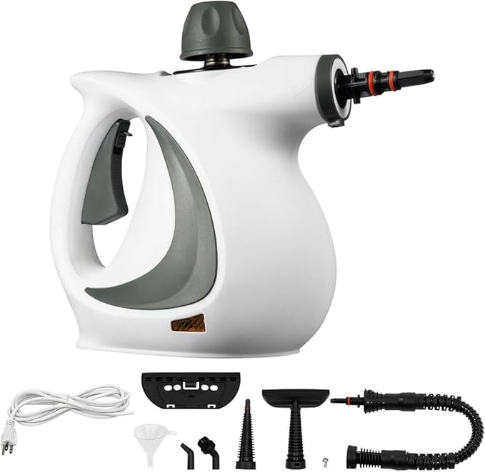 Portable High Pressure Handheld Steamer Cleaner Multi Purpose Steam Cleaning Machine with Full Accessories for Floors Windows Cars Upholstery Grout and Home.