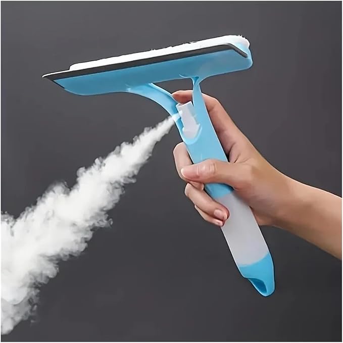 Household Multi Function Glass Wiper Cleaning Mirror with Watering Can 3-in-1 Scraper Window