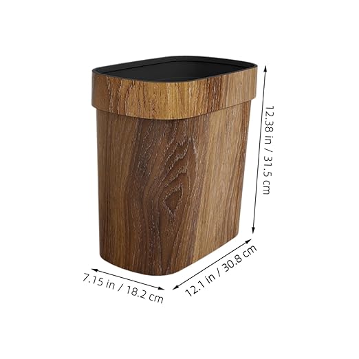 Vaguelly Kitchen Garbage Can Lid Bathroom Wastebasket Trash Can for Home Office Bedrooms Easy to Use