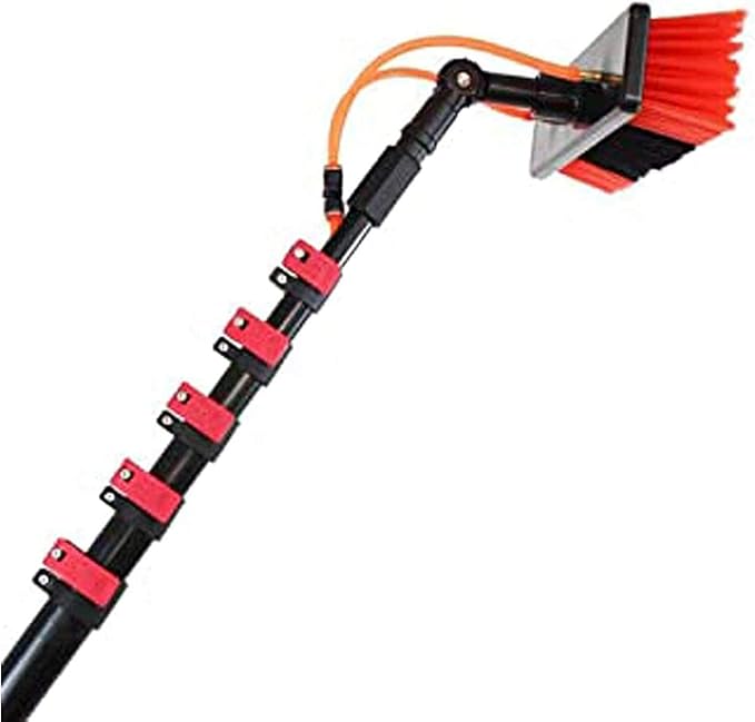 Window Cleaning Brush Pole Water Fed Brush Outdoor Cleaning Tools Window Cleaner Kit Cleaning Photovoltaic and Solar Panels Extendable Cleaner Conservatory Roof
