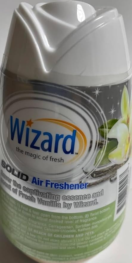 Wizard The Magic of Fresh gel Air Freshener solid air freshener 7.8 oz fresh vanilla (Pack of 12)