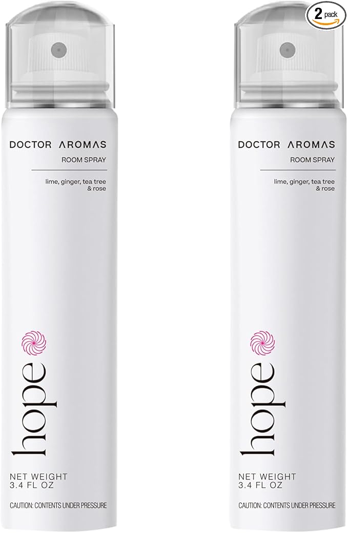 Doctor Aromas Premium Air &amp Room Spray – Lime &amp Ginger Long-Lasting Fragrance for Home Bedroom or Bathroom – Powered by Everspray Tech (Pack of 2 Hope)