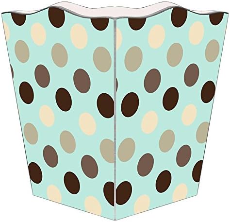 Marye-Kelley WB1170- Giant Blue Dots Wastepaper Basket