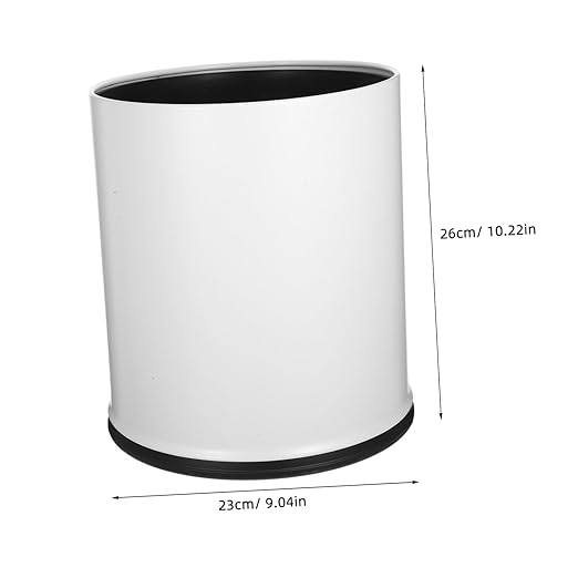 PRETYZOOM Round Double Layer Trash Can Modern Office and Home Wastebasket Plastic Garbage Bin for Kitchen Bathroom and Bedroom 1-Pack