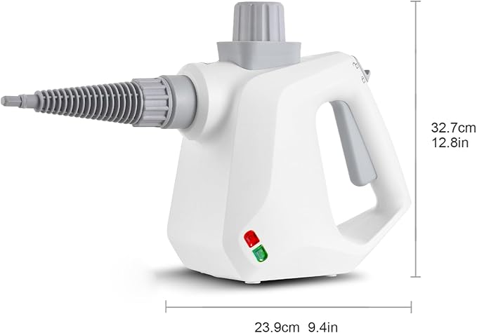 Aramox Pressurized Handheld Steam Cleaner Portable Floor Cleaner with Ergonomic Handle for Hardwood Tile and Car Interior 1000W 400ml Tank (US plug)