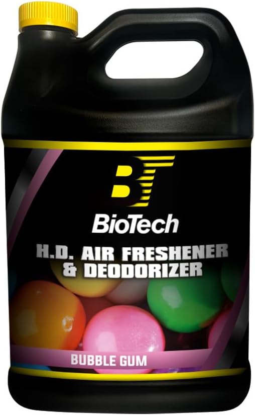 BioTech Air Freshener Bubble Gum Scent Contains no harmful solvents and safe for use on any environment Controls smoke cigarette mildew pet and food odors 128 oz (4)