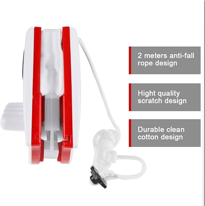 Window Cleaner Magnetic Double Side Magnetic Wash Window Wiper Household Magnetic Window Cleaning Brush Glass Cleaner Tool for Double Glazed Window