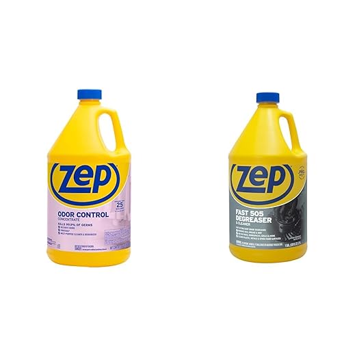 Zep Odor Control Concentrate + Fast 505 Cleaner and Degreaser - ZUOCC128 and ZU505128 1 Gallon (1 Unit Each) - A Dynamic Cleaning Duo