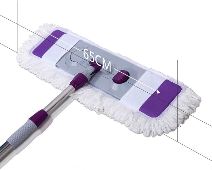 Mop - Microfiber Hardwood Floor Mop Stainless Steel Handle Reusable Flat Mop Pads