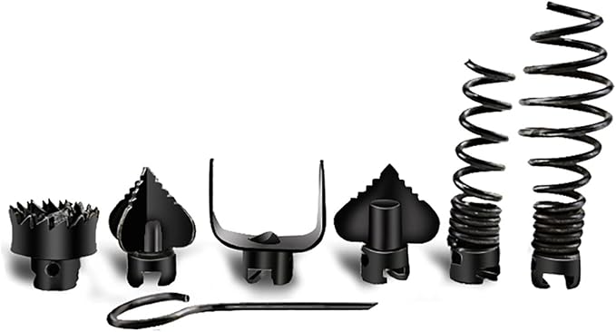 12M Household Drain Pipe Dredger Sewer Dredging Machine Extension Spring Set Compression Spring With Crank For 40-100MM Pipe