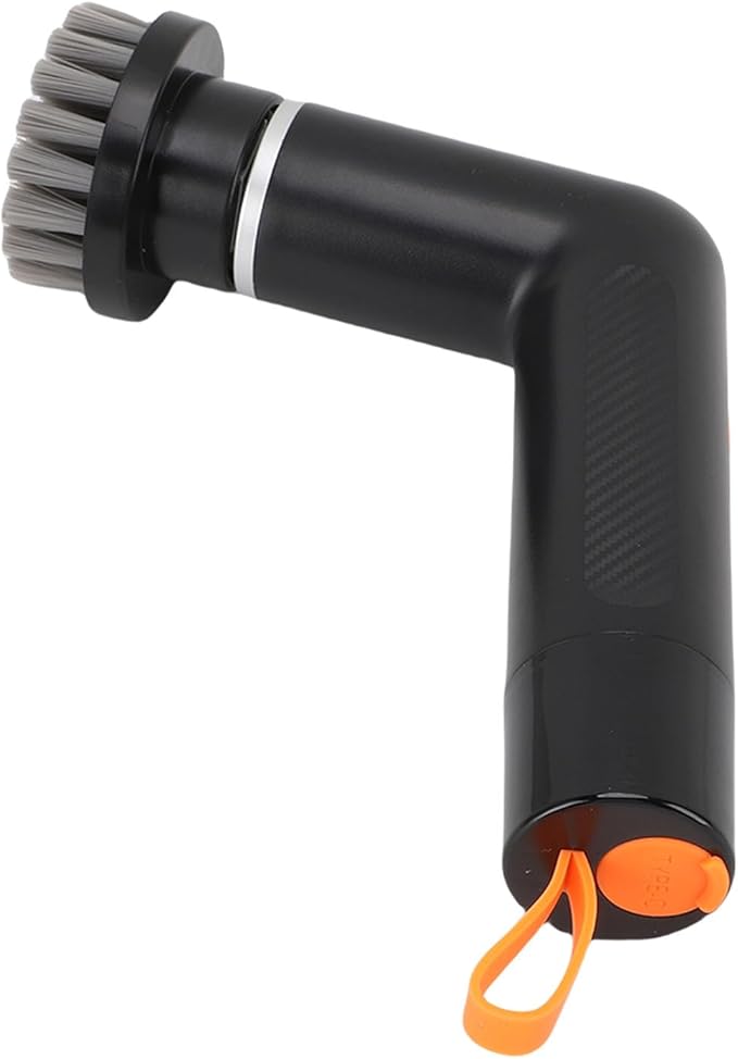 Cordless Cleaning Brush Scrubber Waterproof Bathroom Scrubber with 4 Replaceable Heads 2 Speed Adjustable White - IPX7 Rated Fast Charging Efficient Tile and Cleaner (Black)