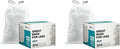 Plasticplace Trash Bags simplehuman (x) Code M Compatible &amp Trash simplehuman (x) Code N Compatible (200 Count)│White Drawstring Garbage Liners 12-13 Gallon / 45-50 Liter │ 22.75 x 31.5