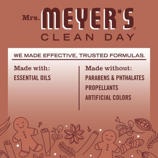 MRS. MEYER'S CLEAN DAY Room Freshener Limited Edition Gingerbread Scent 8 fl oz. (Pack of 6)