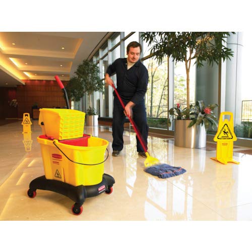 Rubbermaid Commercial Products Web Foot Shrinkless Medium 20 OZ Blend Wet Mop 5 Headband White for Janitorial/Professional Cleaners for Hard Floors Hardwood/Tile/Smooth Concrete