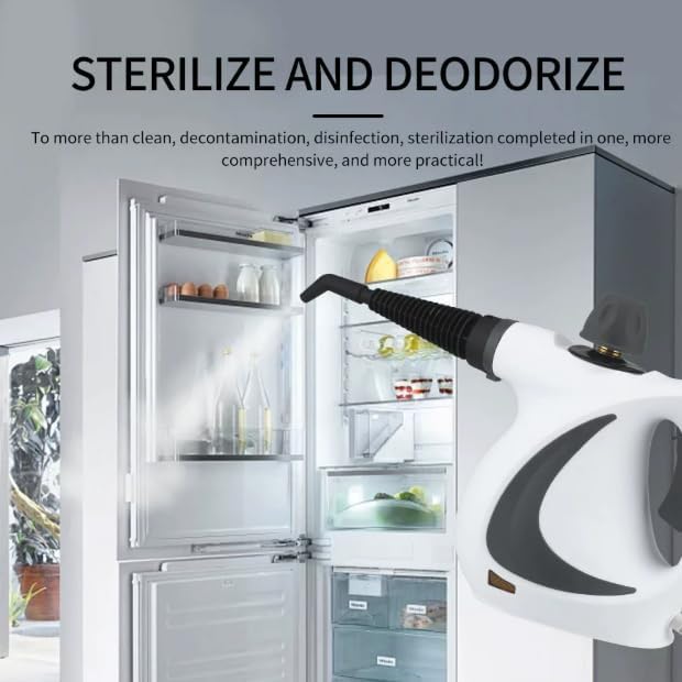 Steam Disinfection Cleaner – Handheld Multi-Purpose Steamer with 8 Accessories Powerful 1500W Steam Child Lock &amp Safety Cap for Home Kitchen Appliances（1 Set Steam Cleaner）