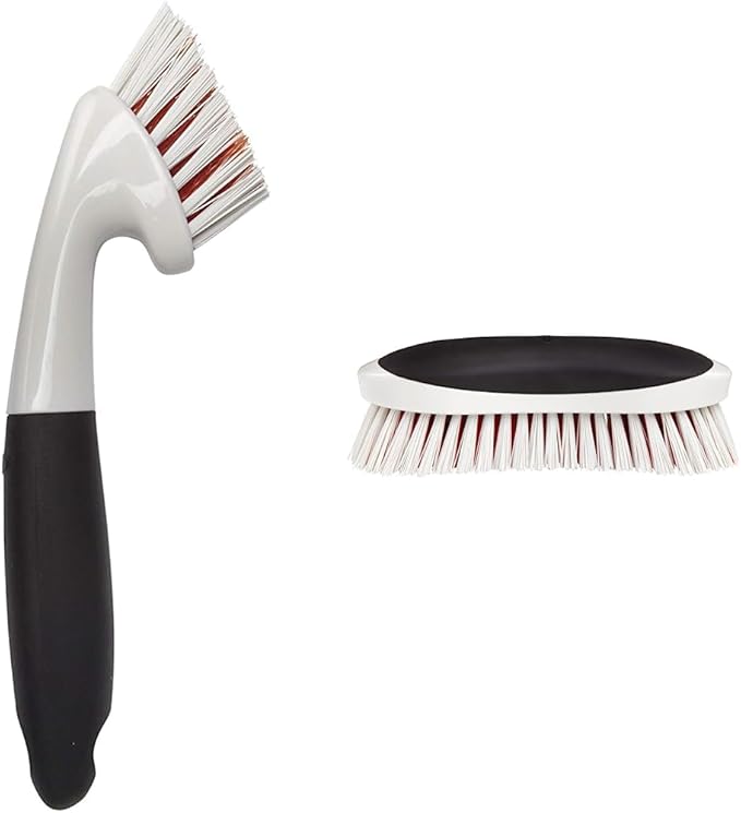 OXO Good Grips Grout BrushWhite &amp Good Grips Heavy Duty Scrub Brush