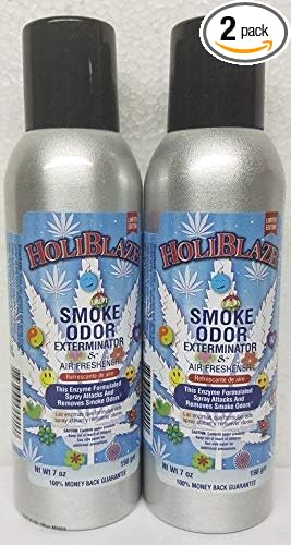 Smoke Odor Exterminator 198 gm/ 7 oz Large Spray Holiblaze Set of Two Cans.