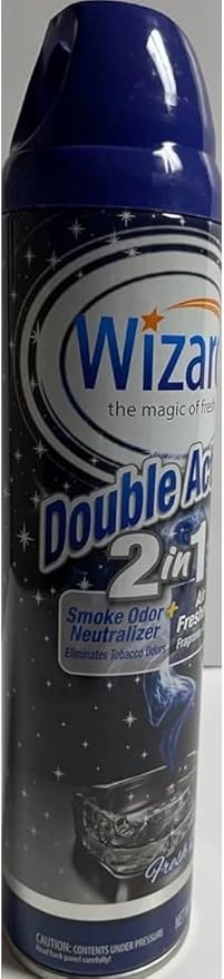Wizard Double Action Smoke Odor Neutralizer &amp Air Freshener Eliminates Smoke Smell &amp Odors Freshens Air Long-Lasting Scent 6-Pack of 10 oz Sprays fresh breeze