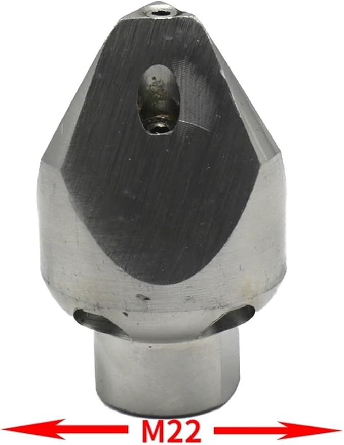High-pressure Nozzle Small Puncture Stainless Steel Dredging Washing Machine Accessories Mine Dredging Sewer Water Mouse Nozzle (Color : M22 female thread) WANGZC001