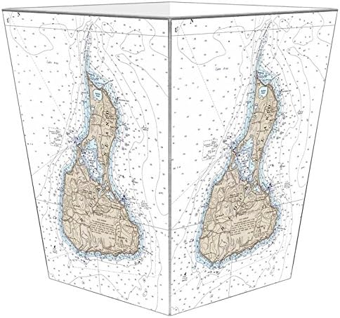 Marye-Kelley WB2487 - Block Island Nautical Chart Wastepaper Basket
