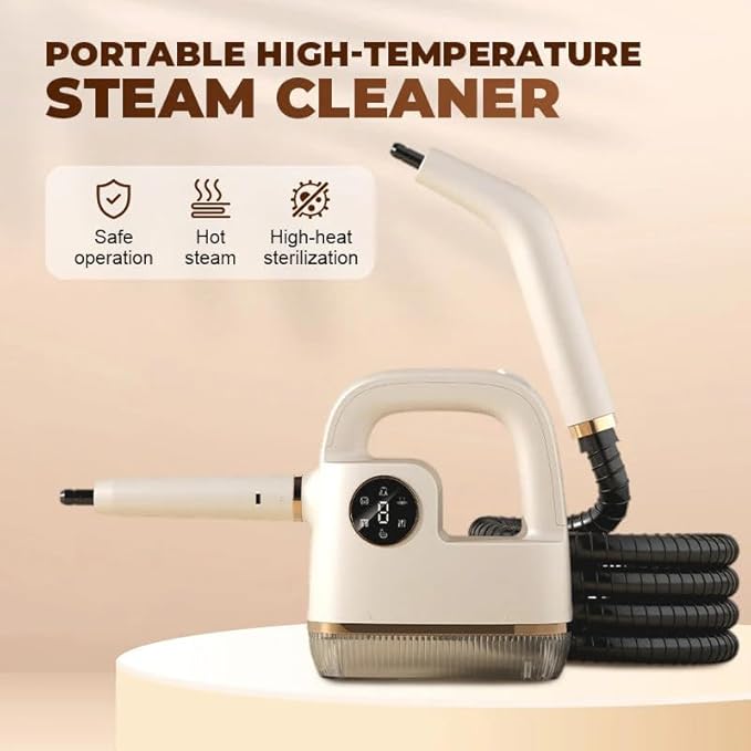 Portable High-Temperature Steam Cleaner Set Multi-Function Handheld Steam Cleaner with 9 Attachments for Home Use Deep Clean Clothes Stoves &amp More