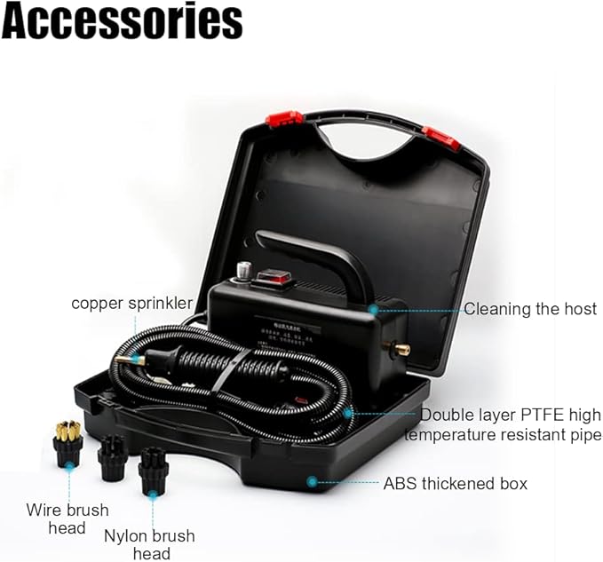 Handheld Steam CleanerHigh Pressure Steam Cleaner Portable Cleaning Machine High Temperature Portable Steam Cleaner for Furniture Car Household.