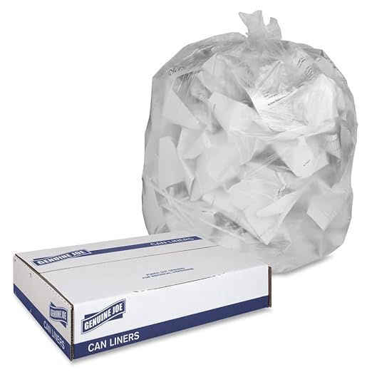 Genuine Joe - GJO70012 Economy High-Density Can Liners 33 Gal 35 mil (Pack of 500)