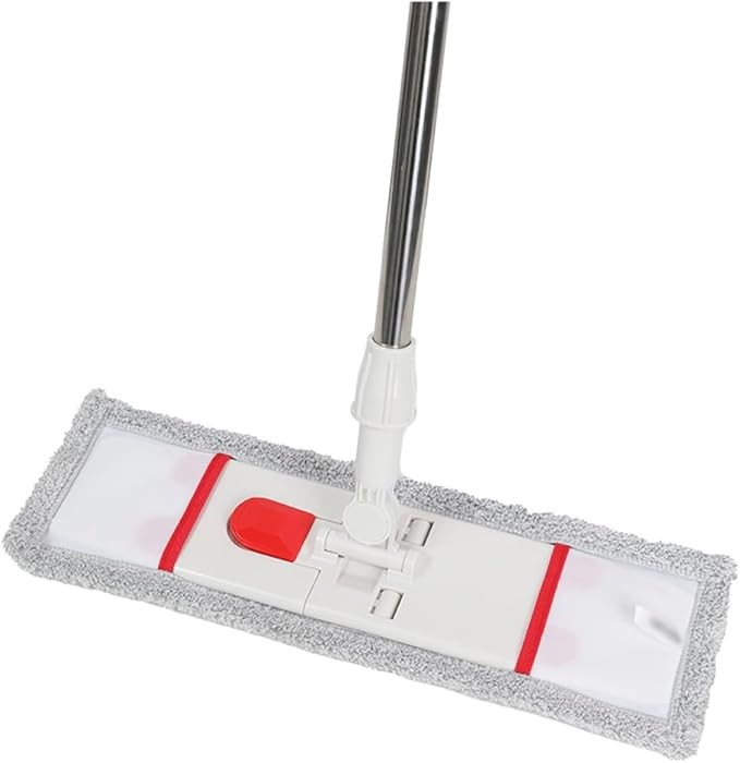 Household Easy to Clean Flat Mop with Foot Operated Cloth Changing Configuration