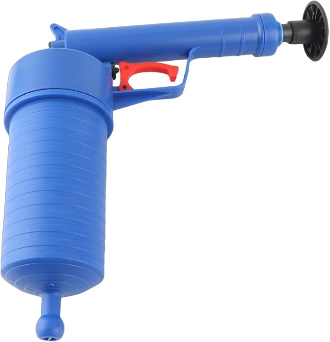 Air Power Drain High Pressure Drain Opener for Clogged Toilet Bathtub Sink Pipe Reusable Air Plunger Pump with 4 Suction Cups for Home Plumbing