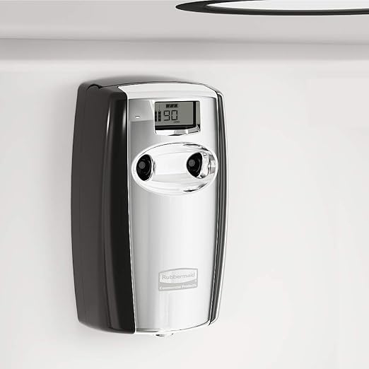 Rubbermaid Commercial FG4870056 Microburst Duet 2-Fragrance Aerosol Odor Control Air Care System Dispenser White/White