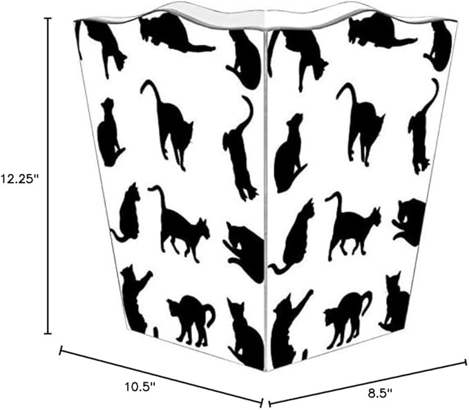 Marye-Kelley WB2444 - Cat Silhouettes Wastepaper Basket