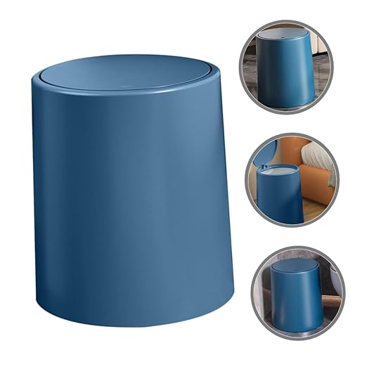 PRETYZOOM Detachable Dual Compartment Garbage Can with Pressing Lid Wastebasket for Home Kitchen Office and Bedroom Modern Nordic Design Safe and Reusable Waste Container