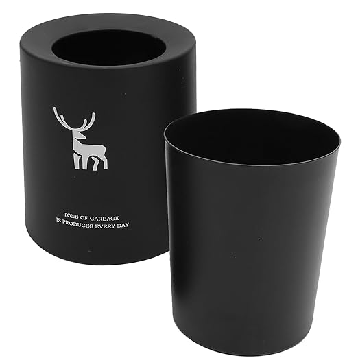 Double Trash Can Plastic Wastebasket for Home Bathroom Bedroom Kitchen Rinseable Garbage Container Without Lid Compact Paper Bin for Tissues and Wrappers Convenient Household Waste