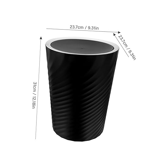 Small Trash Can with Cover Capacity Wastebasket for Bathroom Office Bedroom and More Compact Design for Easy Use Odor