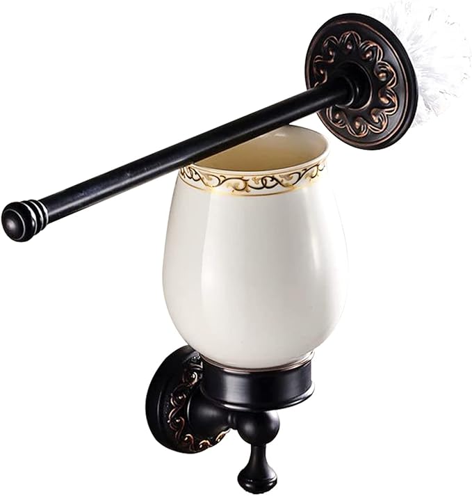 Leyden Bronze Toilet Brush HolderOil Rubbed Bronze Toilet Brush Plunge Retro Toilet Bowl Brush Bathroom Accessories Wall Mounted