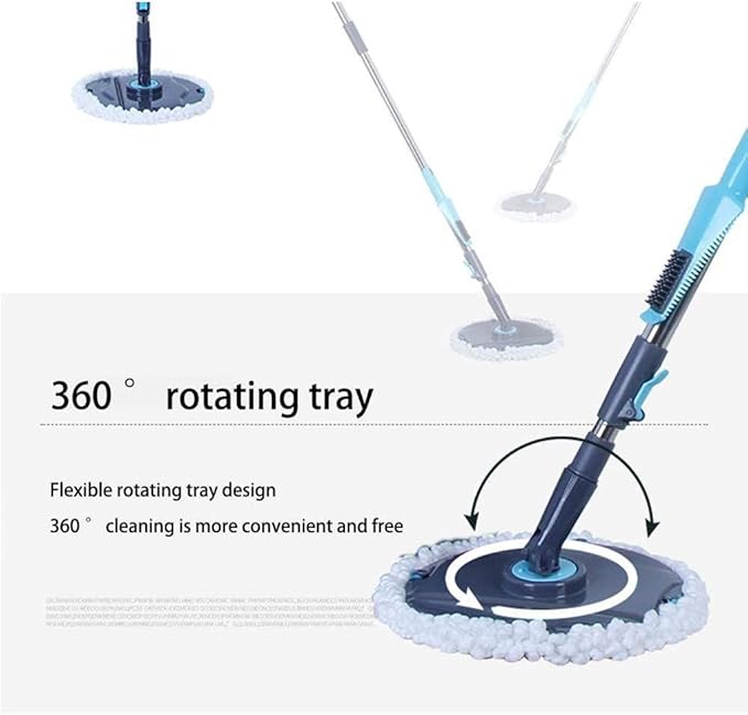 Home Spin Mop Bucket with Wringer System Cleaner Dry and Wet Handsfree Floor Cleaning