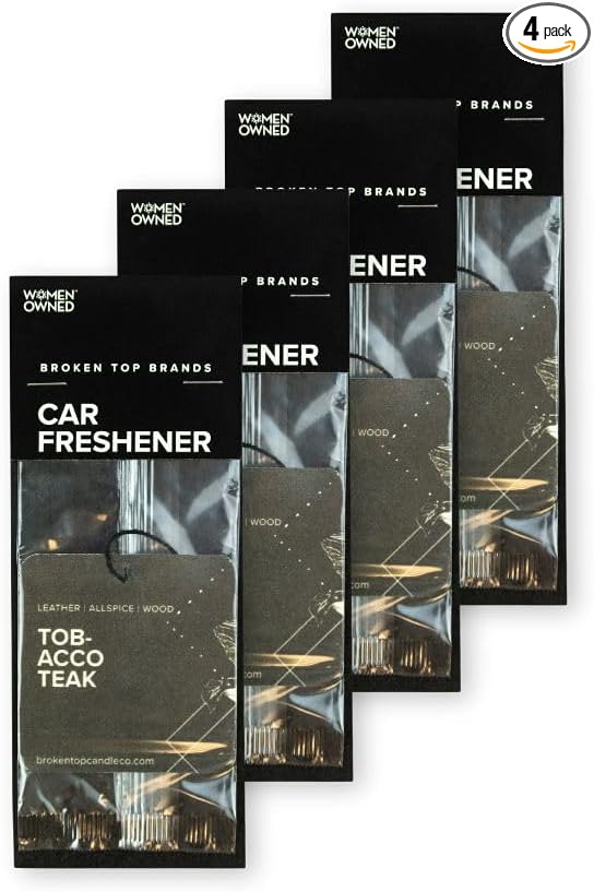Tobacco Teak Car Air Freshener - 4 Pack