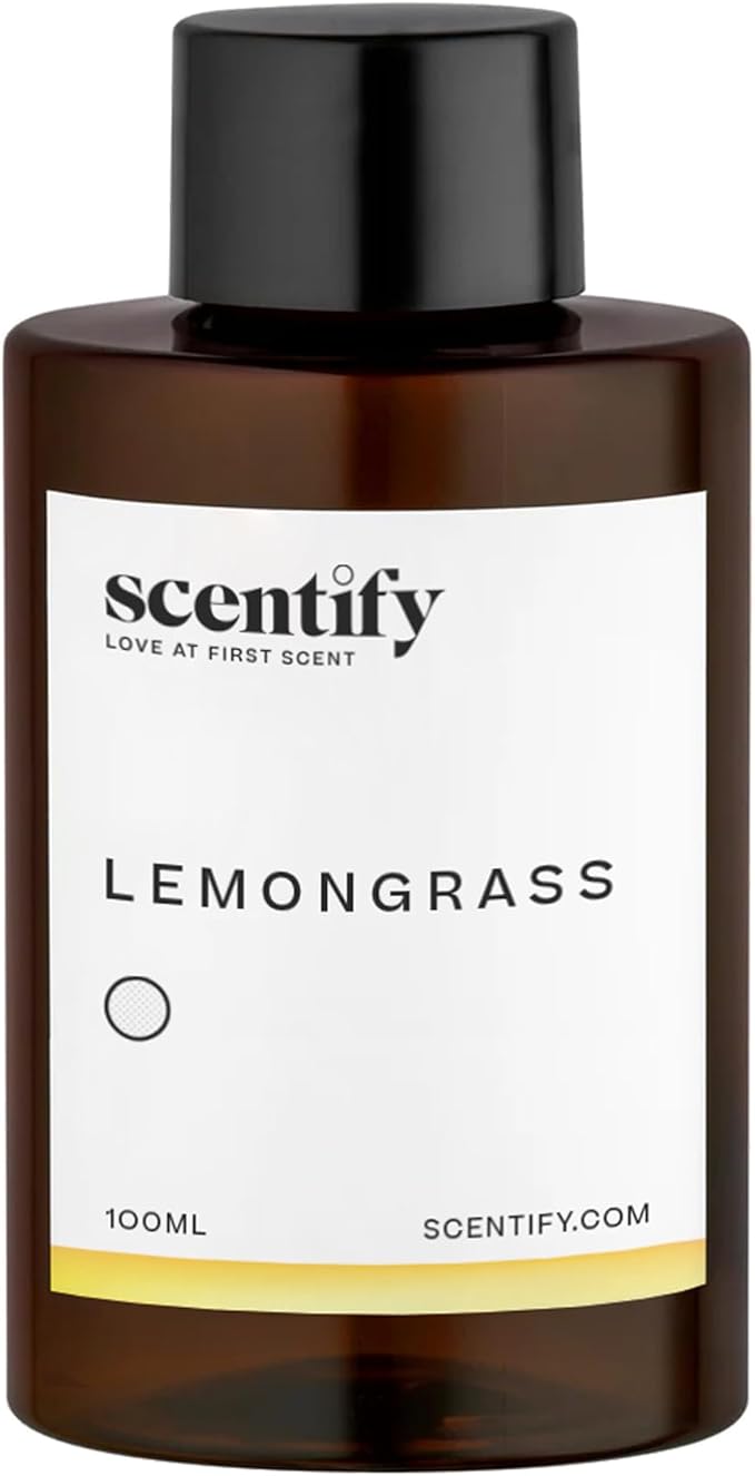 Scentify Lemongrass Aroma Oil Refill Scent for Oil Diffusers - Lemongrass Clove Musk Scents - Luxurious Relaxing Aromatherapy Diffuser Fragrance 100ml 3.38 oz