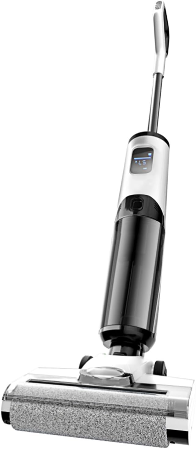 Wet/Dry Vacuum Cleaner Sweeps &amp Mops in One Step Powerful Suction Anti-Tangle Design Dual Edge Cleaning Up to 40 Minutes Runtime