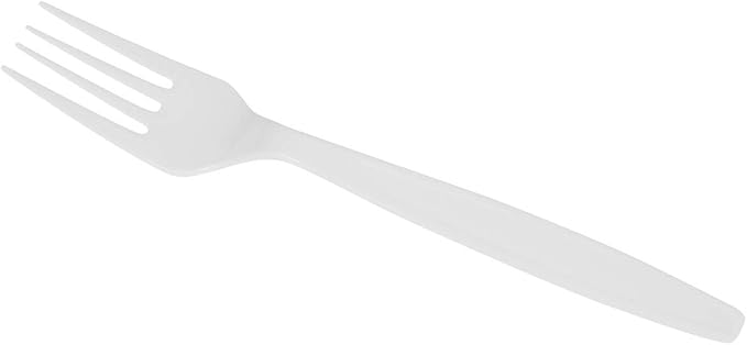 Karat U3520W 7 PS Poly-Wrapped Heavy-Weight Disposable Fork White (Pack of 1000)
