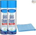 Glass Cleaner Foam - Foaming Action &amp Spray 23 oz - 2 Pack - Clean Fresh Scent - Bundled With 1 Microfiber Cloth towel