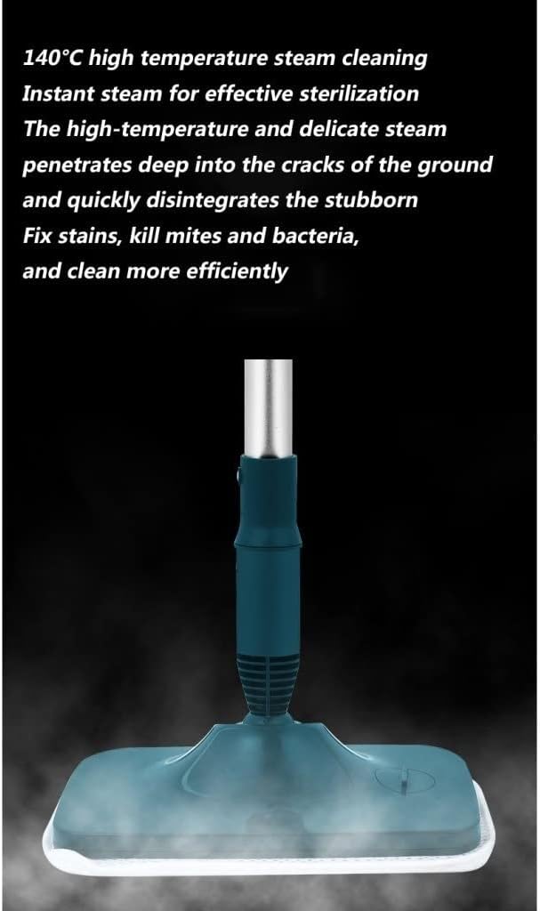 Multifunctional Steam Mop 1500W Handheld Household Electric Mop Water Spray All-in-One Machine Suitable For Kitchen Bathroom Living Room Bedroom (Color : Blue)