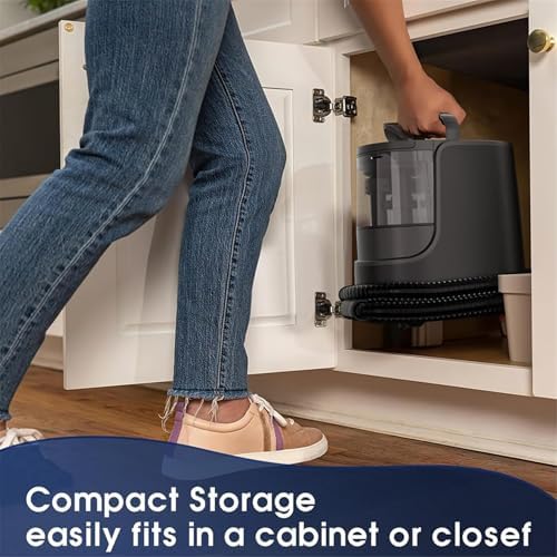 Compact Fabric Steam Cleaner with Suction 400W Powerful Cleaning for Couches Car Seats and Pet Areas Includes 1.2L Tank