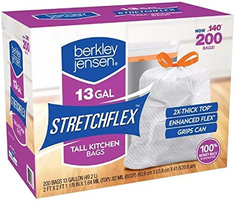 Berkley Jensen 13 Gallon Drawstring Trash Bags 200 ct.