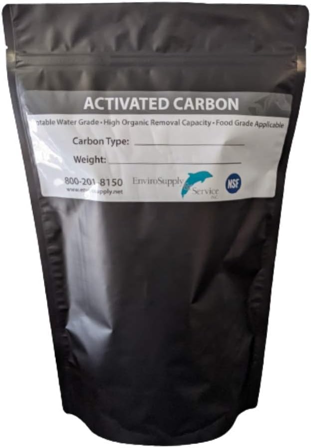4x8 Activated Carbon (Virgin Coconut Shell) Bulk Charcoal for Gas Air Purification Odor Removal Deodorizer Vapor Phase Applications - 5 Pound Bag (80 Ounces)