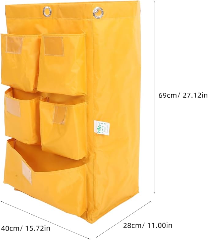ABOOFAN Janitorial Bag Cleaning Cart Pouch Replacement Housekeeping Bag Trash Collecting Strong Versatile