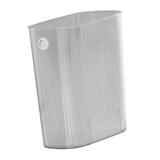 Angoily Transparent Trash Can No Touch Wastebasket for Kitchen Bathroom Office Easy Monitoring User Friendly Design Compact Garbage Container for Spaces