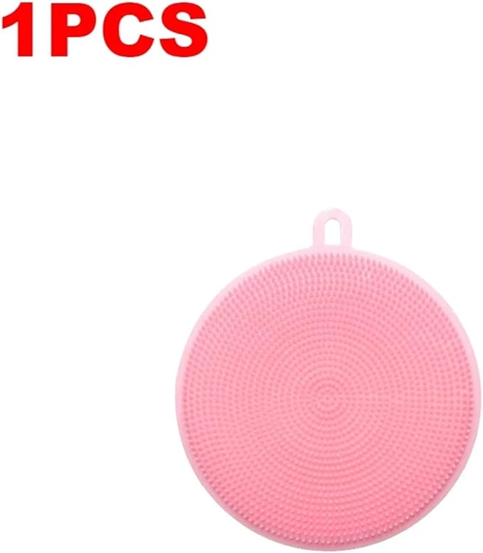 10-1PCS Silicone Cleaning Brushes Soft Silicone Scouring Pad Washing Sponge Dish Bowl Pot Cleaner Washing Tool Kitchen Accessori(1 pcs)